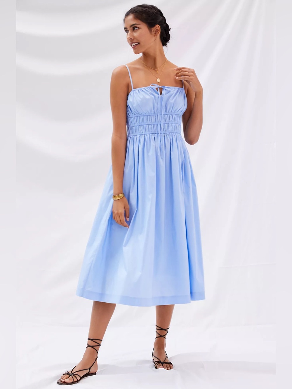 Sunday in Brooklyn Smocked Midi Dress